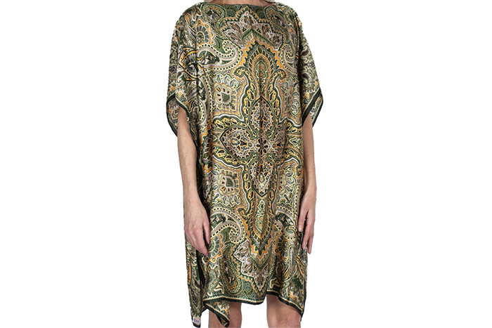 Paraggi by Moretti Milano Silk Dress Green color Luxury 12406